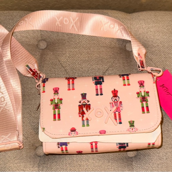 Betsey Johnson Festive Pink Nutcracker purse - Picture 1 of 4